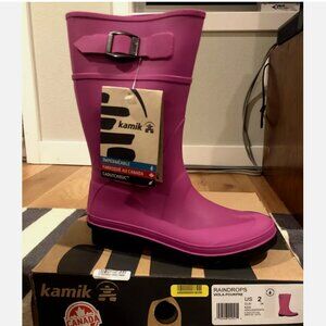 New Kamik Raindrop boots - US 2 - color: Viola